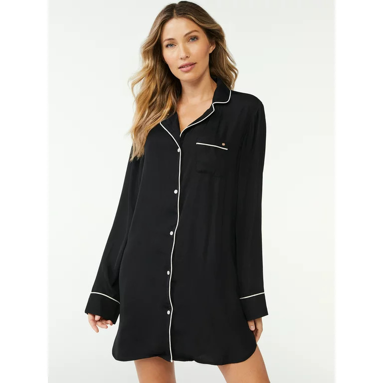 Sofia Intimates by Sofia Vergara Women's Satin Sleepshirt | Walmart (US)