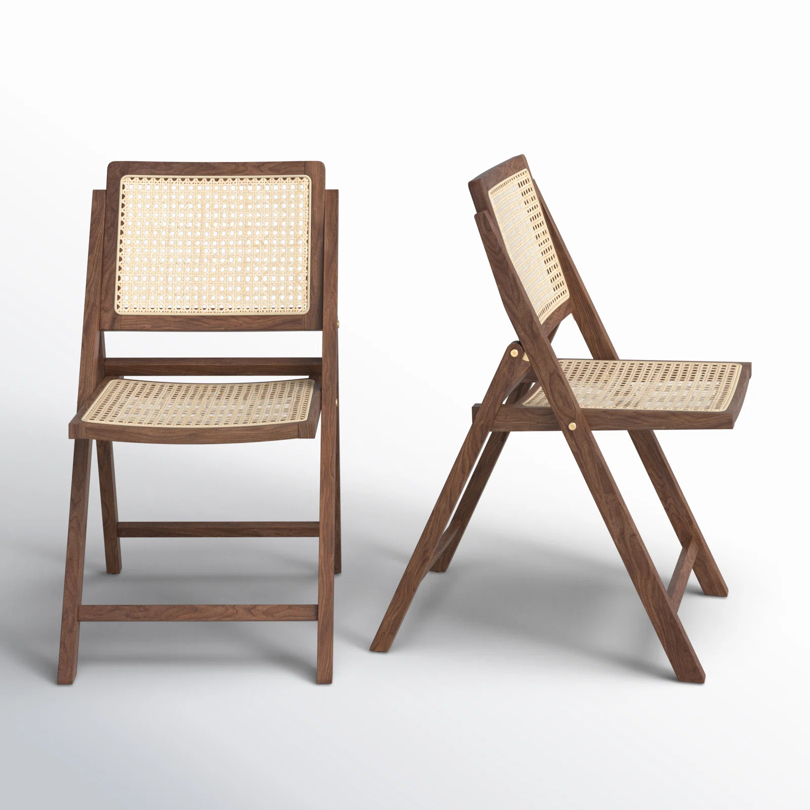 Dan Rattan Folding Dining Chair (Set of 2) | Wayfair North America