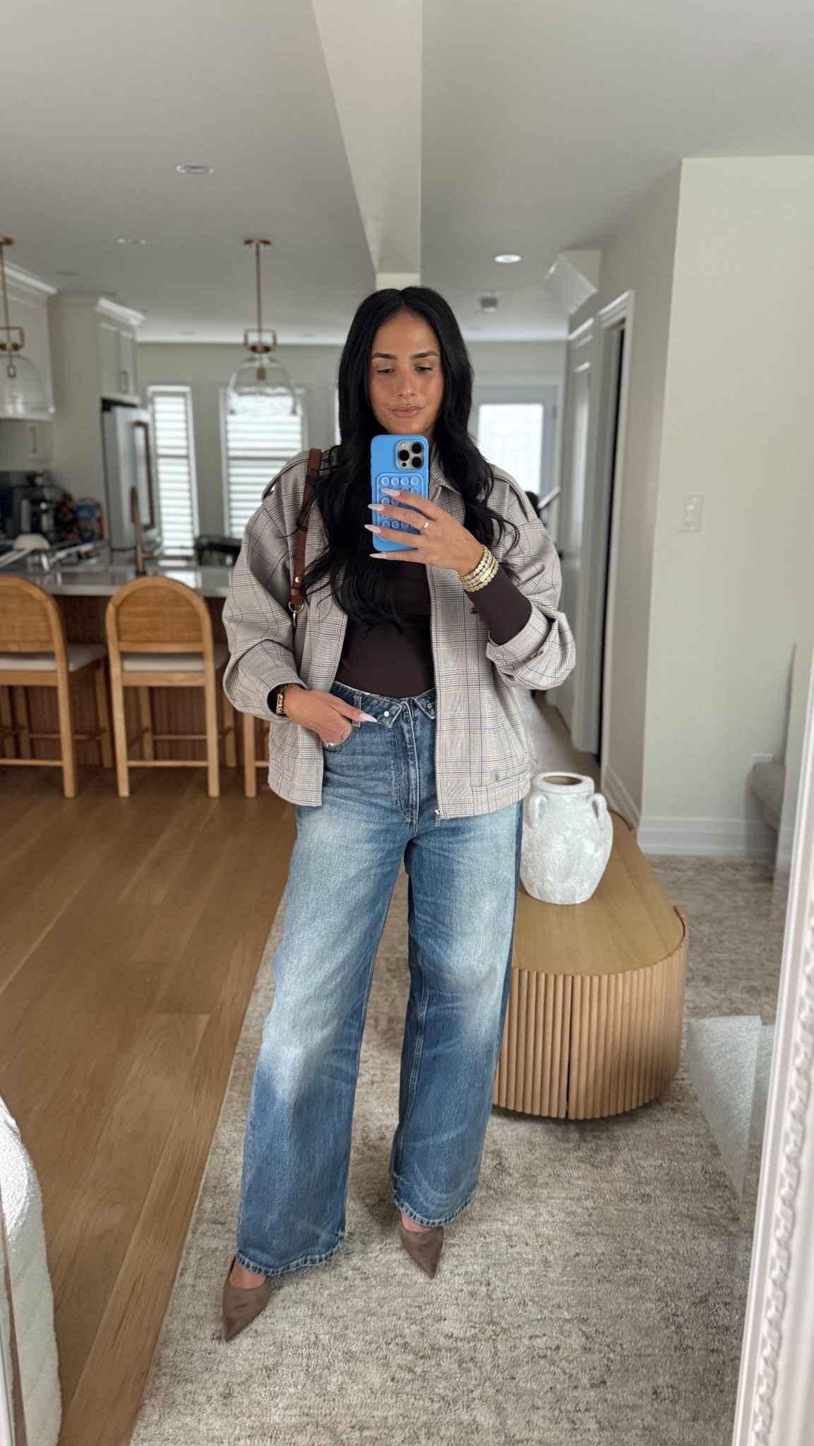 Small top
Medium in the jacket it’s a little oversized. I would probably size down one.
Size 28 in the jeans

#LTKjeans #LTKsummer #LTKcanada