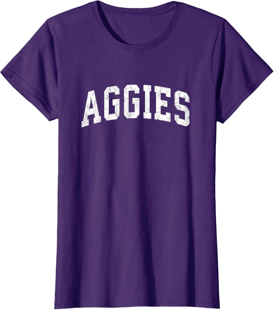 Aggies Mascot Vintage Athletic Sports Name Design T-Shirt | Amazon (US)