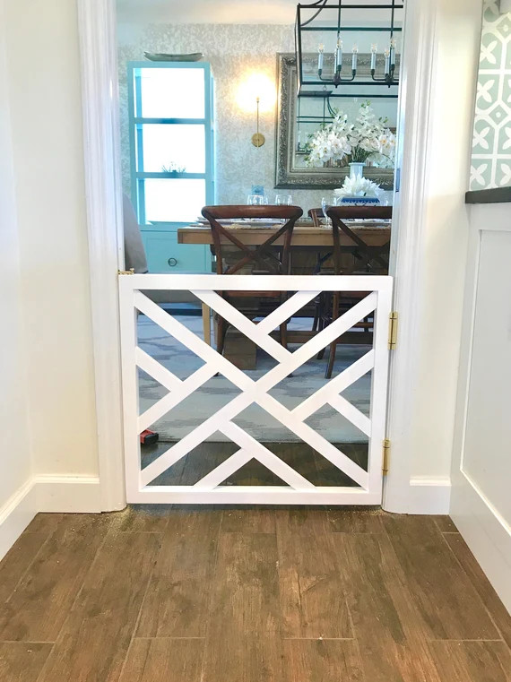 Geometric Gate | Baby Gate | Custom Gate | Chippendale Gate | Safety Gate | Pet Gate | Wood Gate ... | Etsy (US)