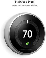 Google T3007ES Nest Learning Thermostat 3rd Generation, Stainless Steel, Works with Amazon Alexa,... | Amazon (US)