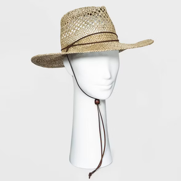 Women's Curled Brim Woven Seagrass Hat - Universal Thread™ - Natural | Target