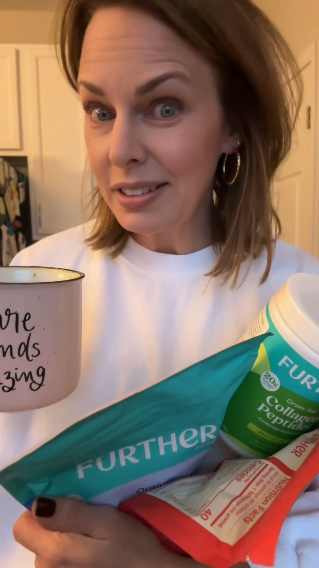 I LOVE a warm mug of matcha (or iced)! When I hit the midday slump, I often make myself a Matcha tea with oat milk and a little bit of honey. So satisfying! 

I recently discovered Further Foods. This is a female owned company and I trust their clean real-food ingredients. I use their collagen peptides Matcha powder.  Green tea has so many health benefits. This brand is non-GMO sugar-free dairy free gluten-free, no gums, artificial ingredients or additives.. It also contains.Cordyceps mushroom for energy! 

All that and you’re going to save a ton of money making matcha at home! Right now Further Foods is having a Black Friday sale 25% off sitewide so grab all of your health supplements NOW!! 

#LTKOver40 #LTKselfcare #LTKfitnessgoals