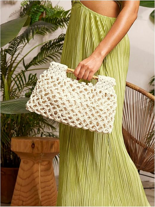 Floerns Women's Straw Bag Handle Beach Clutch Purse Hobo Handbag | Amazon (US)