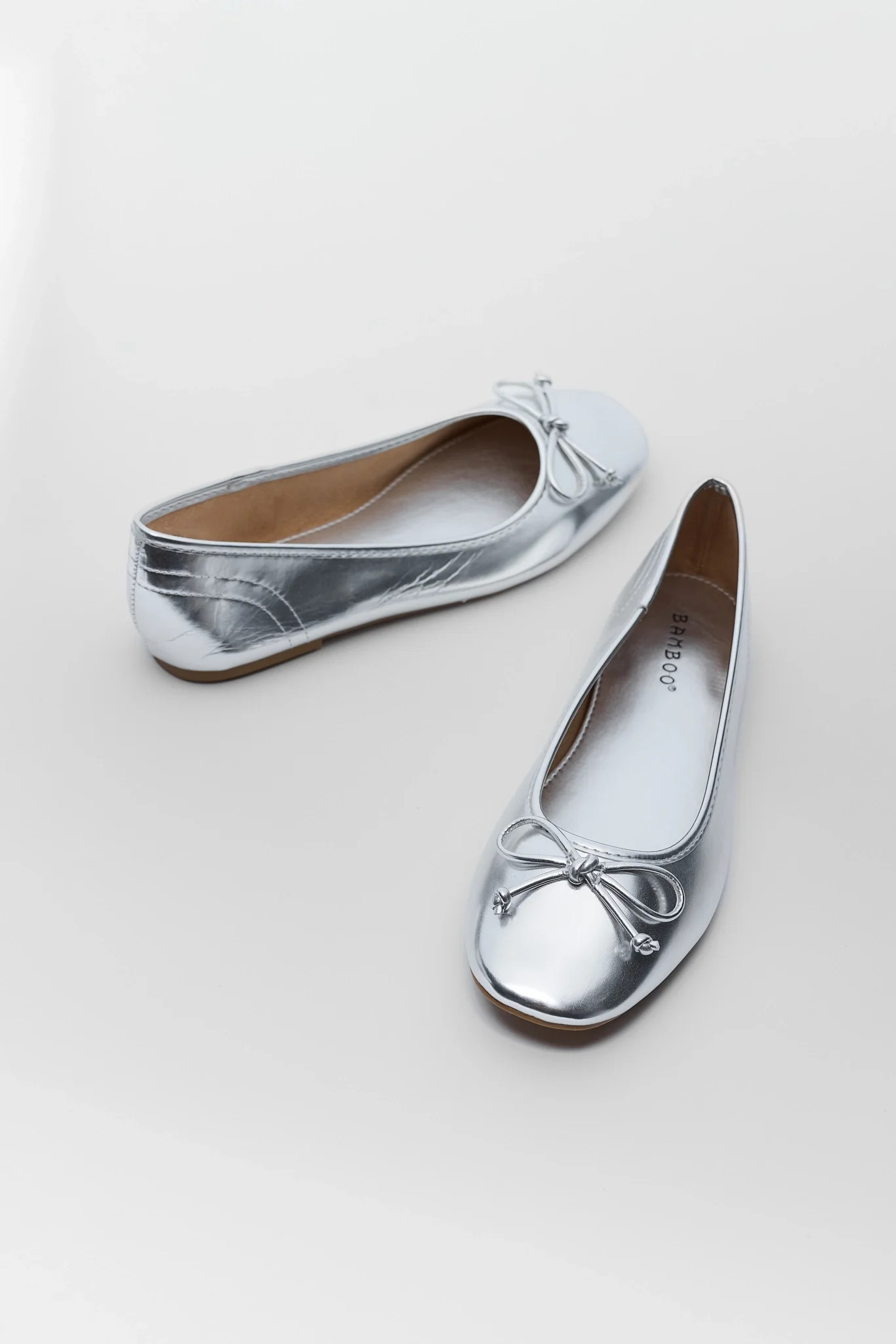 Silver Bow Ballet Flats | Avara