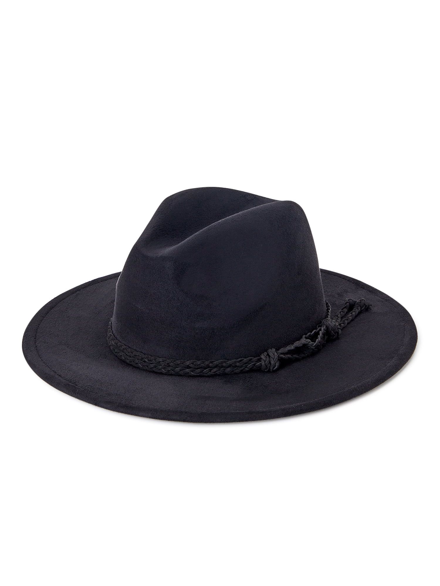Time and Tru Adult Women's Suede Fedora with Knot Trim | Walmart (US)