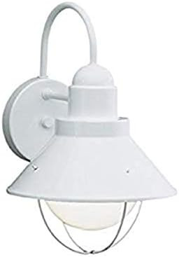 Seaside 12" 1 Light Outdoor Wall Light with Glass Globe White | Amazon (US)