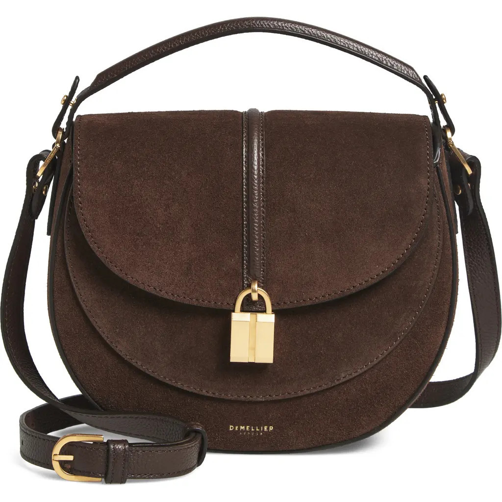 DeMellier Siena Leather Saddle Crossbody Bag in Mocha/Mocha at Nordstrom | Nordstrom