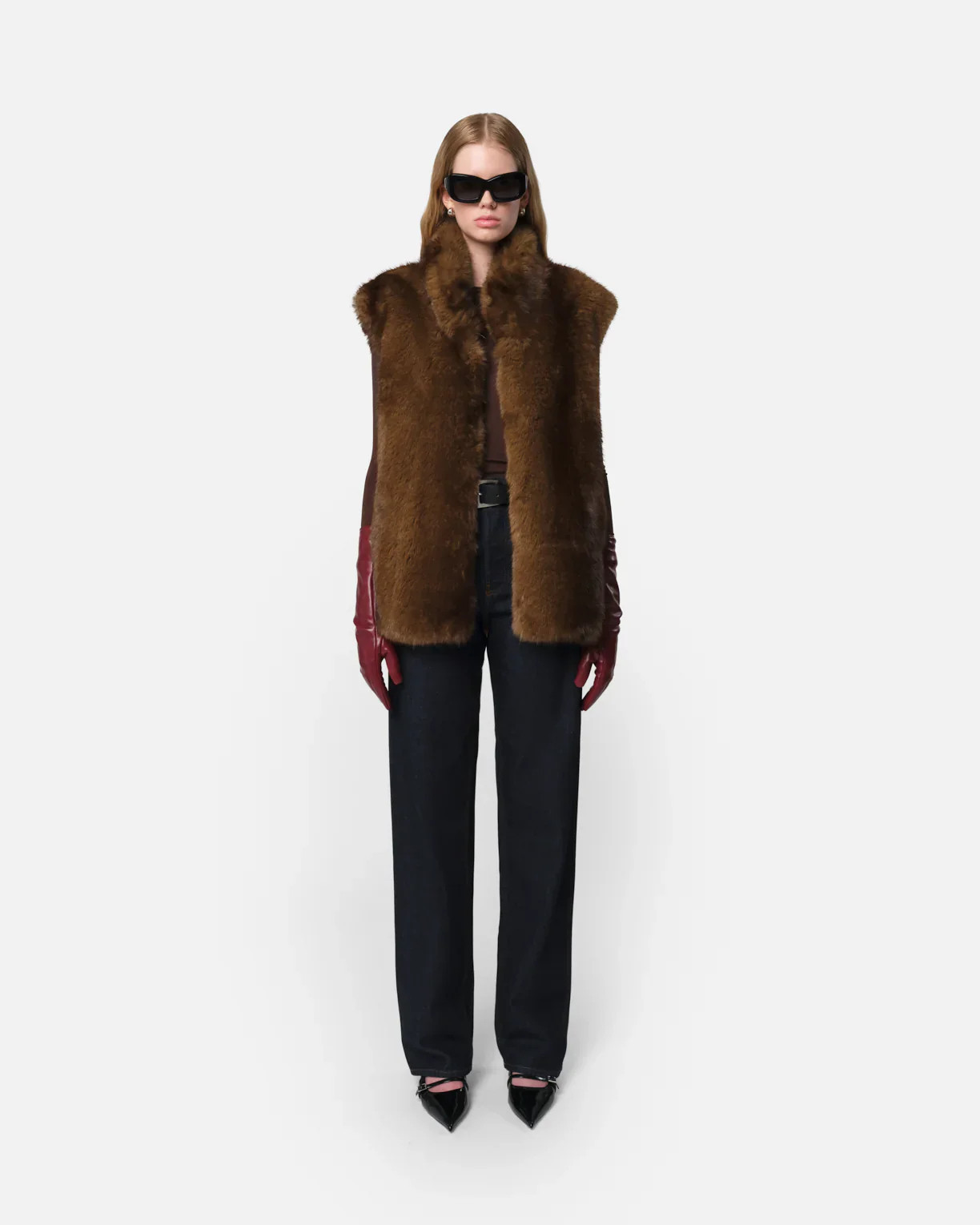 Apparis Laila Faux Mink Vest | House of 29