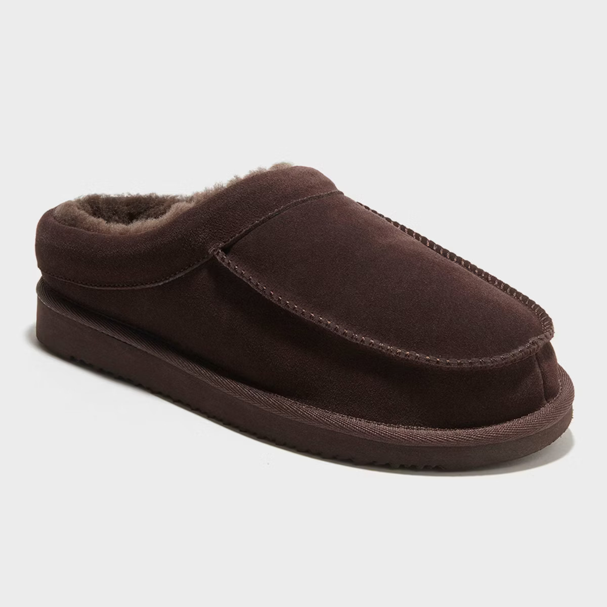 dluxe by dearfoams Men's Lith Slide Slippers - Brown 12 | Target