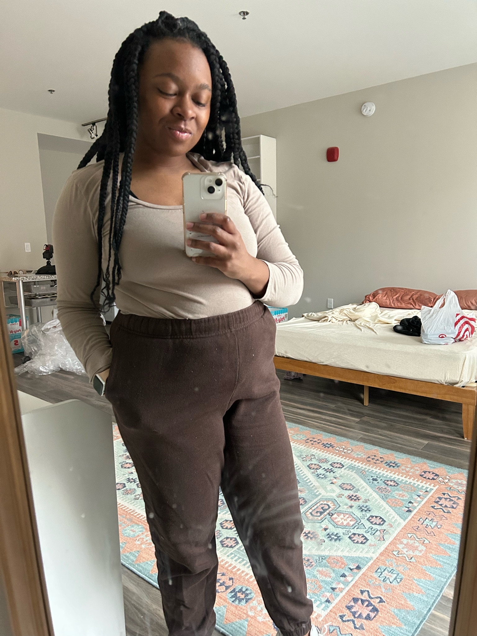 outfit of the day (idk why i always forget to get my shoes in the pic!) white nike air force max #ootdinspo #midsize #nike

#LTKstyletip #LTKsalealert #LTKFind