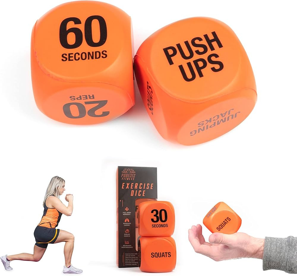 Phoenix Fitness Exercise Dice - Workout Dice Game for Cardio, HIIT Training and Exercise Classes ... | Amazon (US)