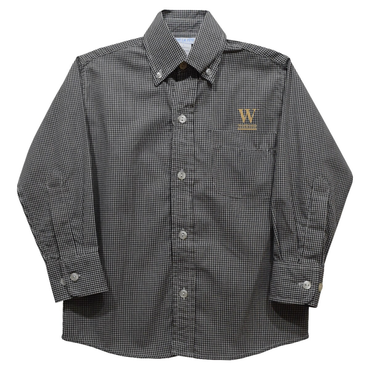 Wofford Terriers Vive La Fete Infant Gingham Button-Down Long Sleeve Shirt - Black | Lids