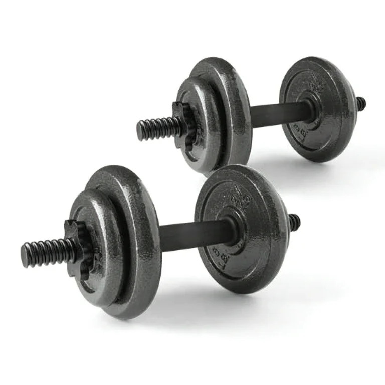 Athletic Works 40lb Adjustable Cast Iron Dumbbell Set | Walmart (US)