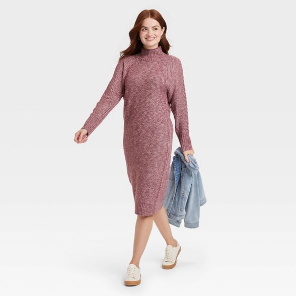 Women's Balloon Long Sleeve Cable Sweater Dress - Universal Thread™ | Target