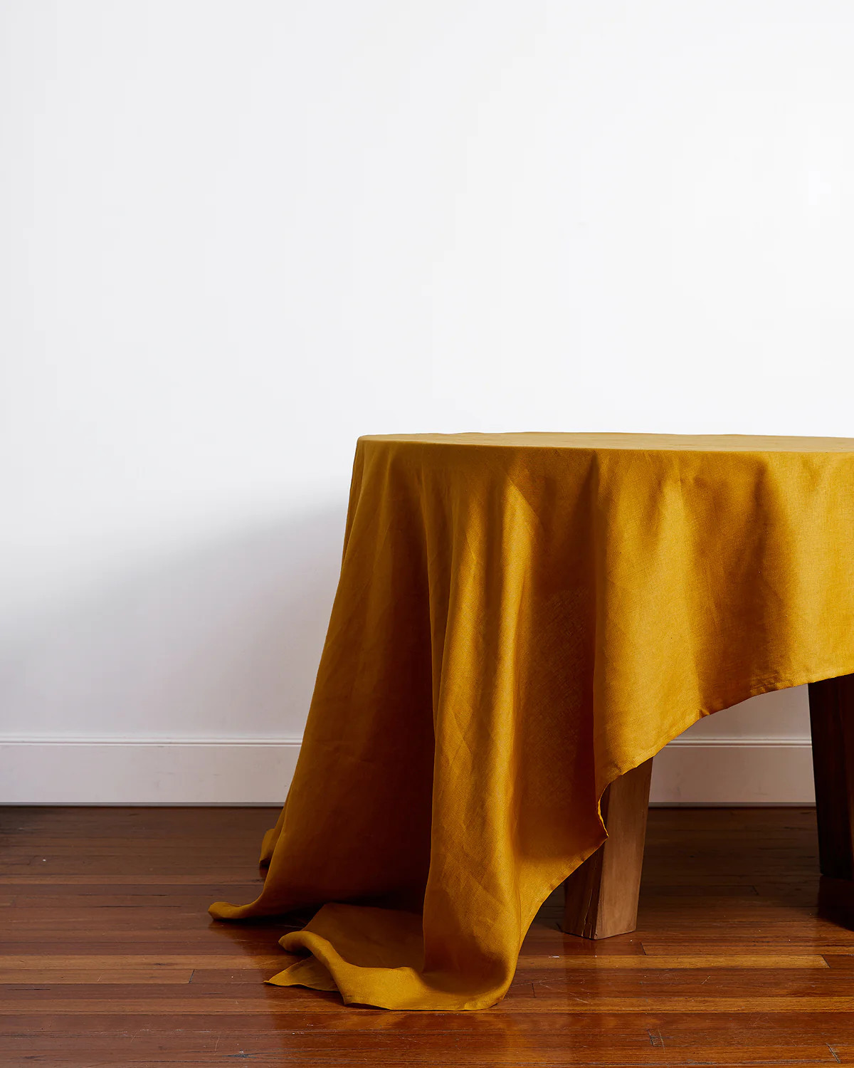 Turmeric 100% French Flax Linen Tablecloth | Bedthreads US