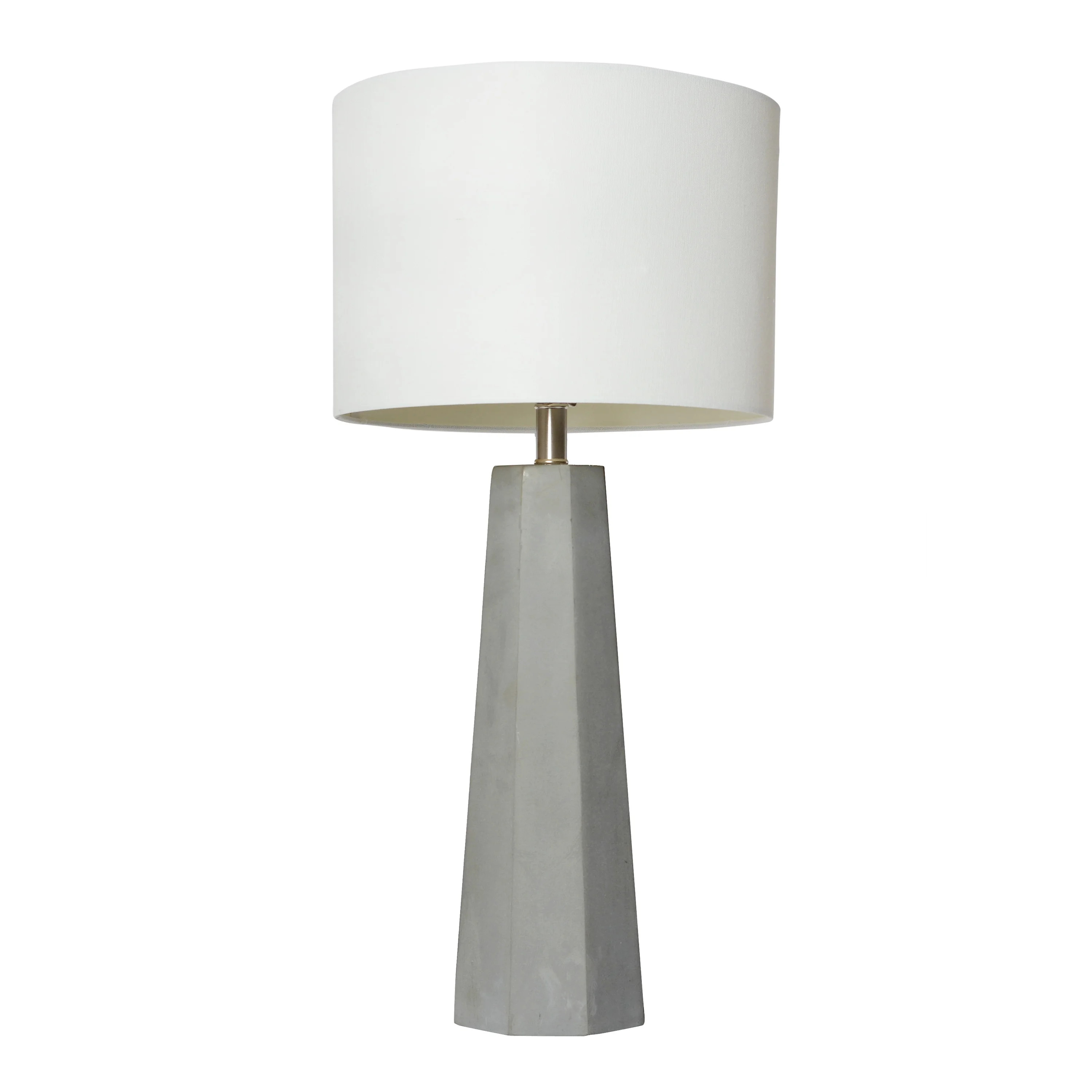 Elegant Designs Concrete Table Lamp with Fabric Shade | Walmart (US)