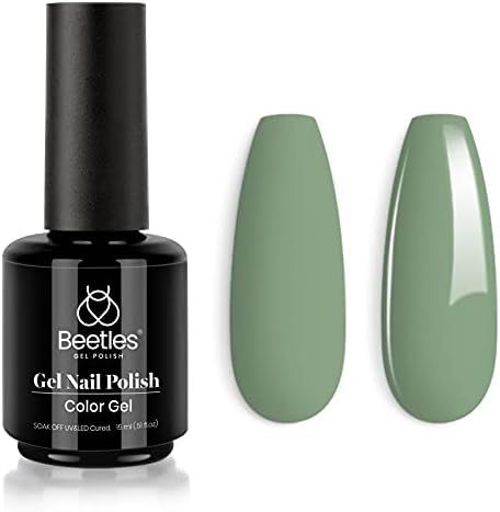 Amazon.com: Beetles Gel Nail Polish, 1Pcs 15ML Eucalyptus Green All Season Color Soak Off Gel Pol... | Amazon (US)