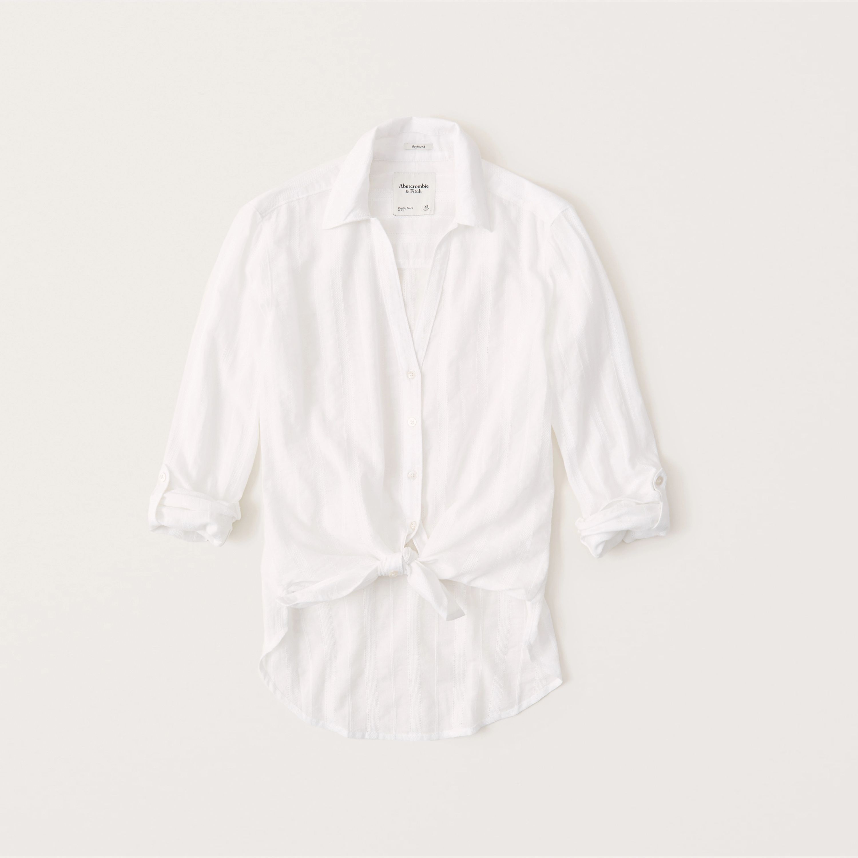 Long-Sleeve Boyfriend Shirt | Abercrombie & Fitch (US)