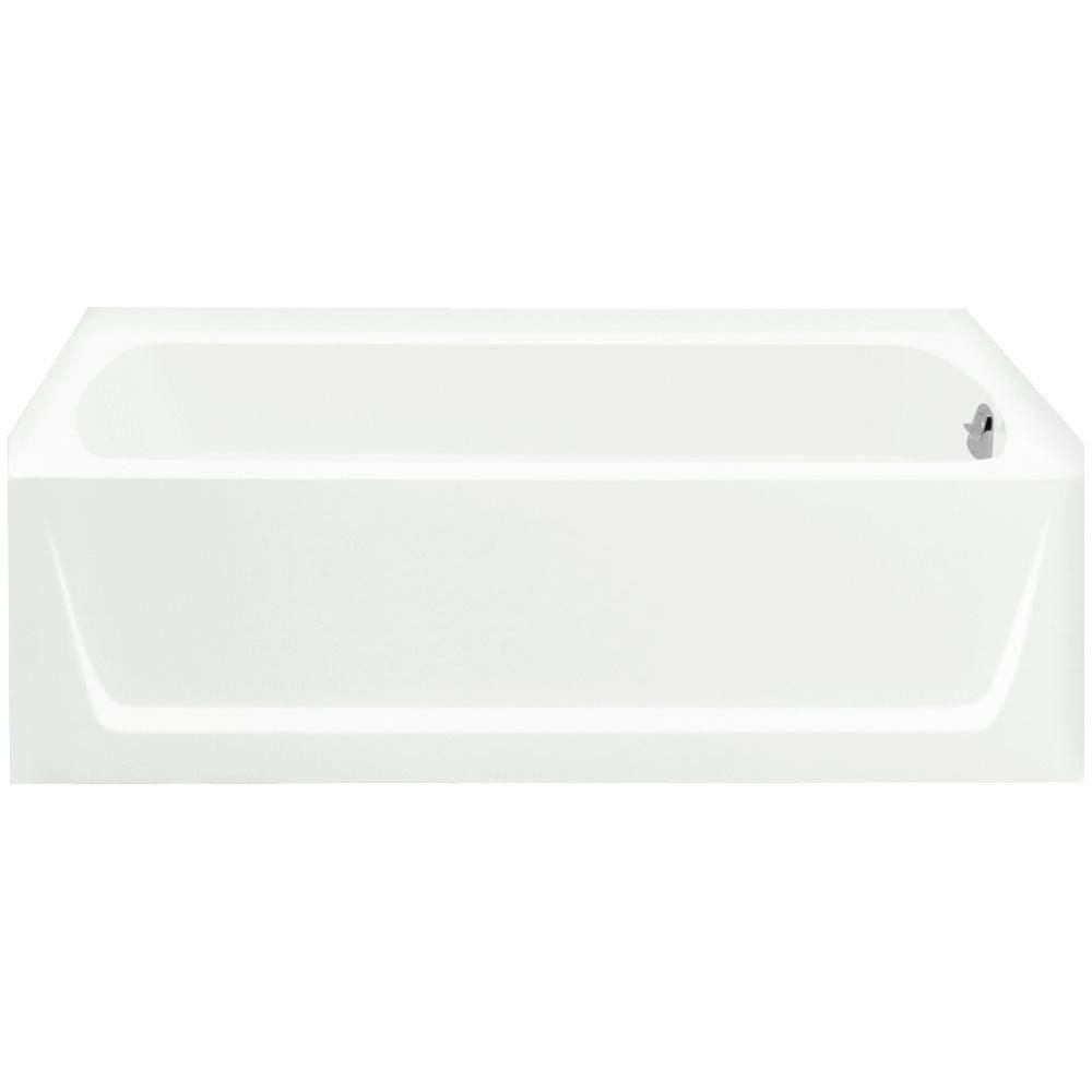 STERLING Ensemble 5 ft. Right Drain Rectangular Alcove Soaking Tub in White | Home Depot