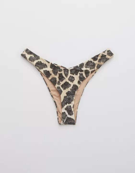 OFFLINE Real Me Printed Ruched Super High Cut Cheekiest Bikini Bottom | American Eagle Outfitters (US & CA)