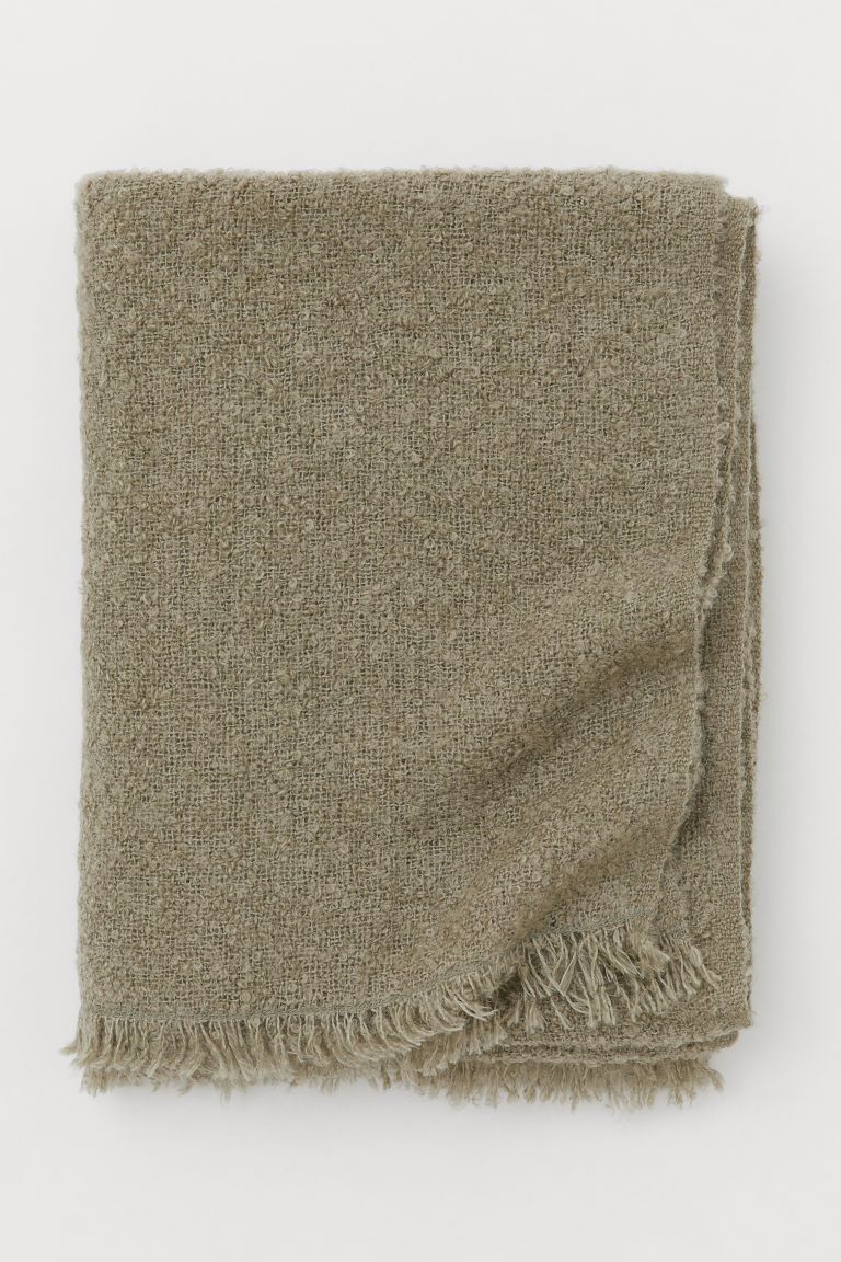 H & M - Bouclé Throw - Green | H&M (US)