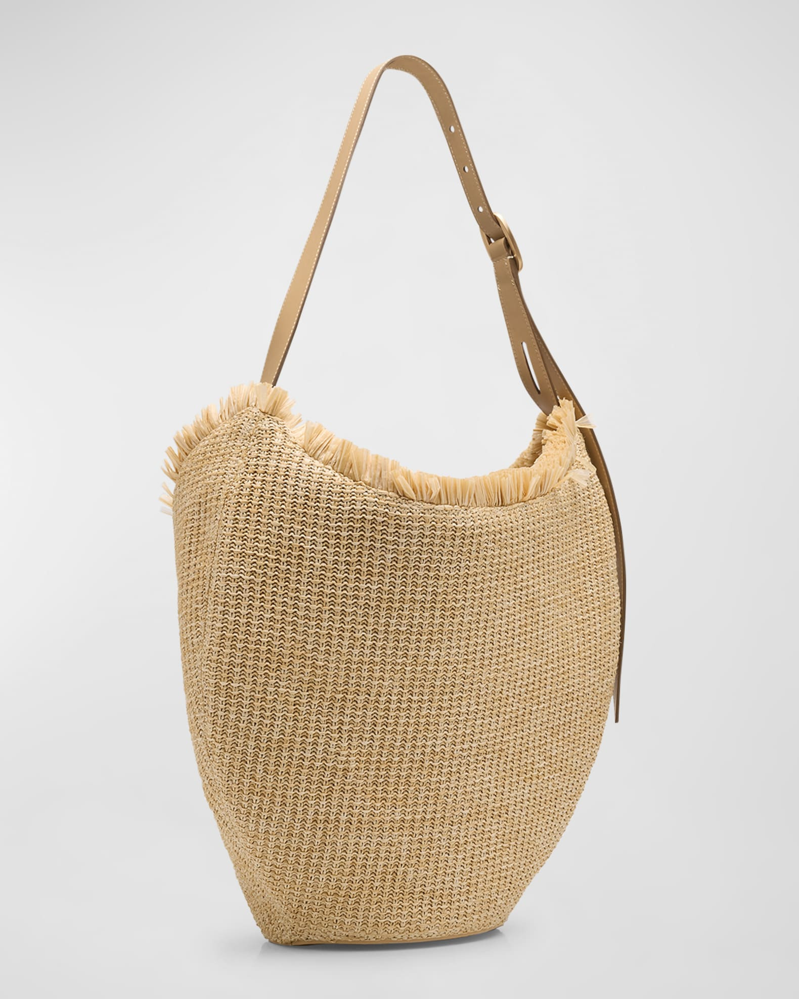 Odette Buckle Woven Tote Bag | Neiman Marcus