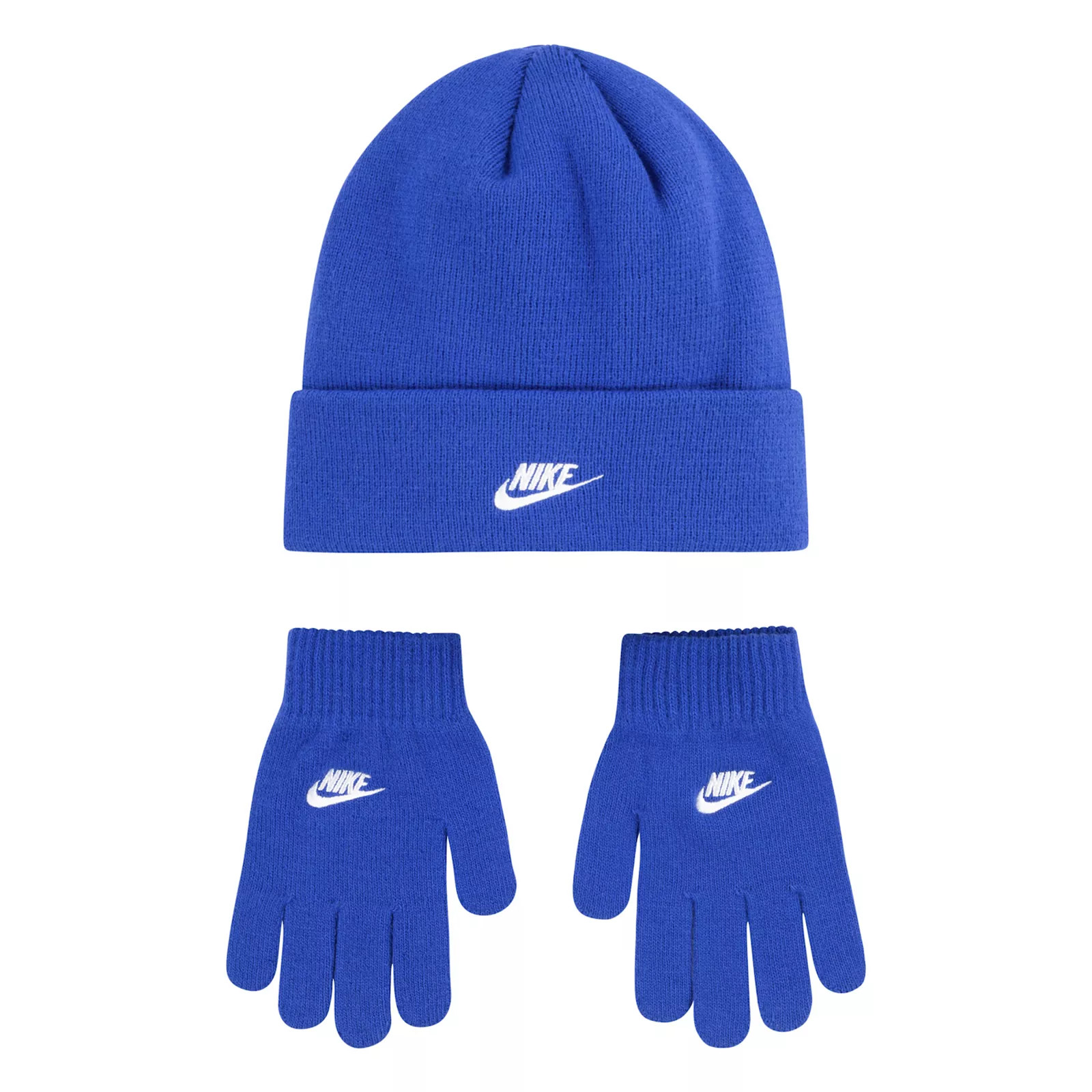 Big Kids 8-20 Nike Logo Beanie and Gloves Set, Blue | Kohl's