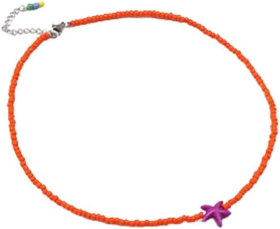 Seed Bead Choker Necklace for Women Bohemian Tiny Beads Choker Colorful Rice Bead Starfish Choker... | Amazon (US)