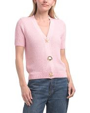 Seashell Button Lightweight Sweater | TJ Maxx