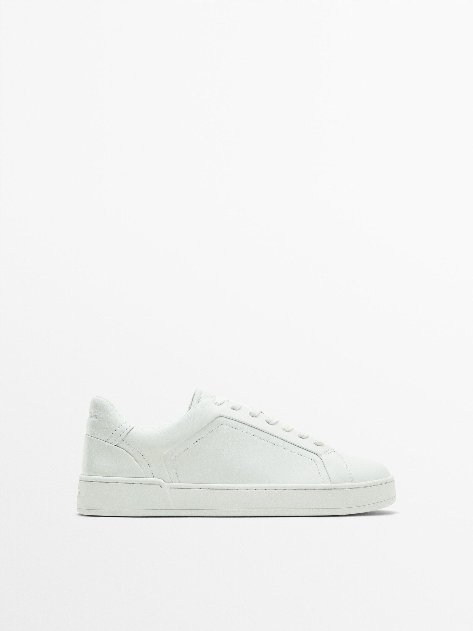 White leather trainers | Massimo Dutti (US)