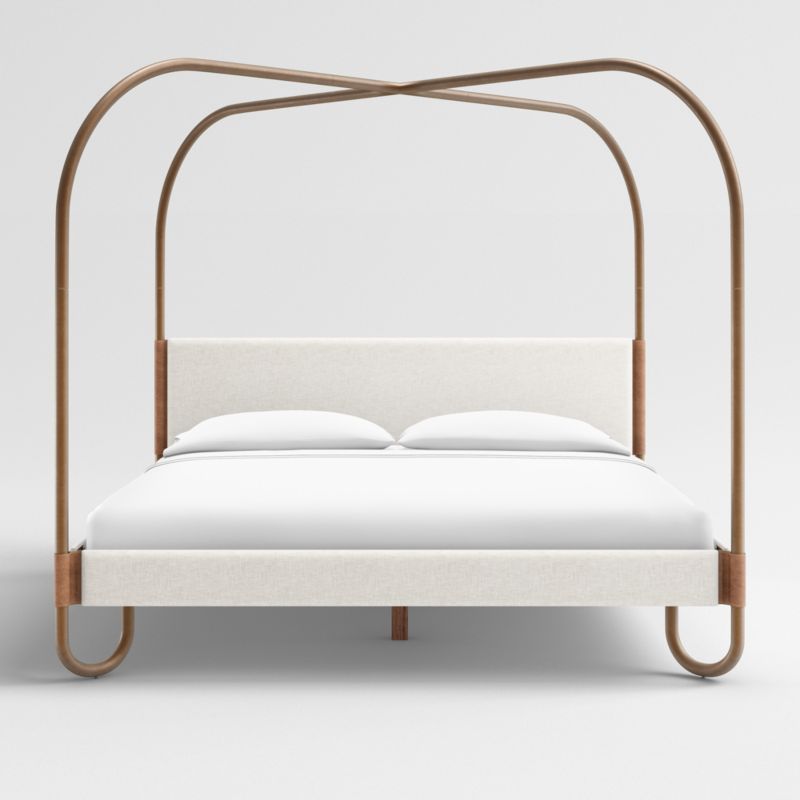 Gracia King Upholstered Canopy Bed + Reviews | Crate & Barrel | Crate & Barrel