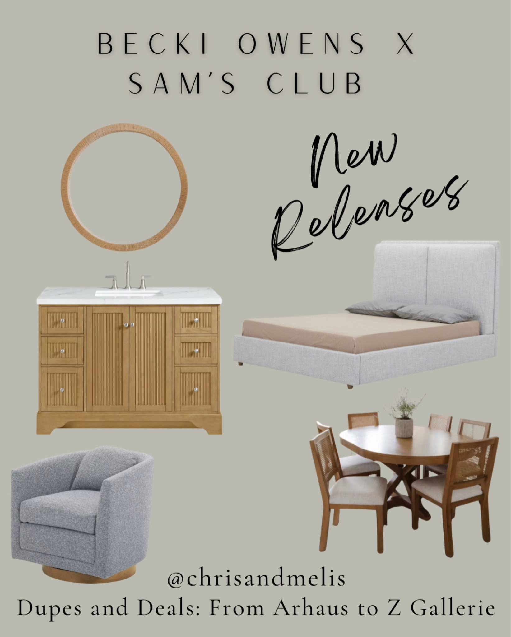 Sam’s Club x Becki Owens new releases! 

Details by Becki Owens Catherine Vanity, Harper Upholstered Bed Frame, Owens Ivy 7-Piece Table and Chairs set

#LTKfindsunder100 #LTKsalealert #LTKhome