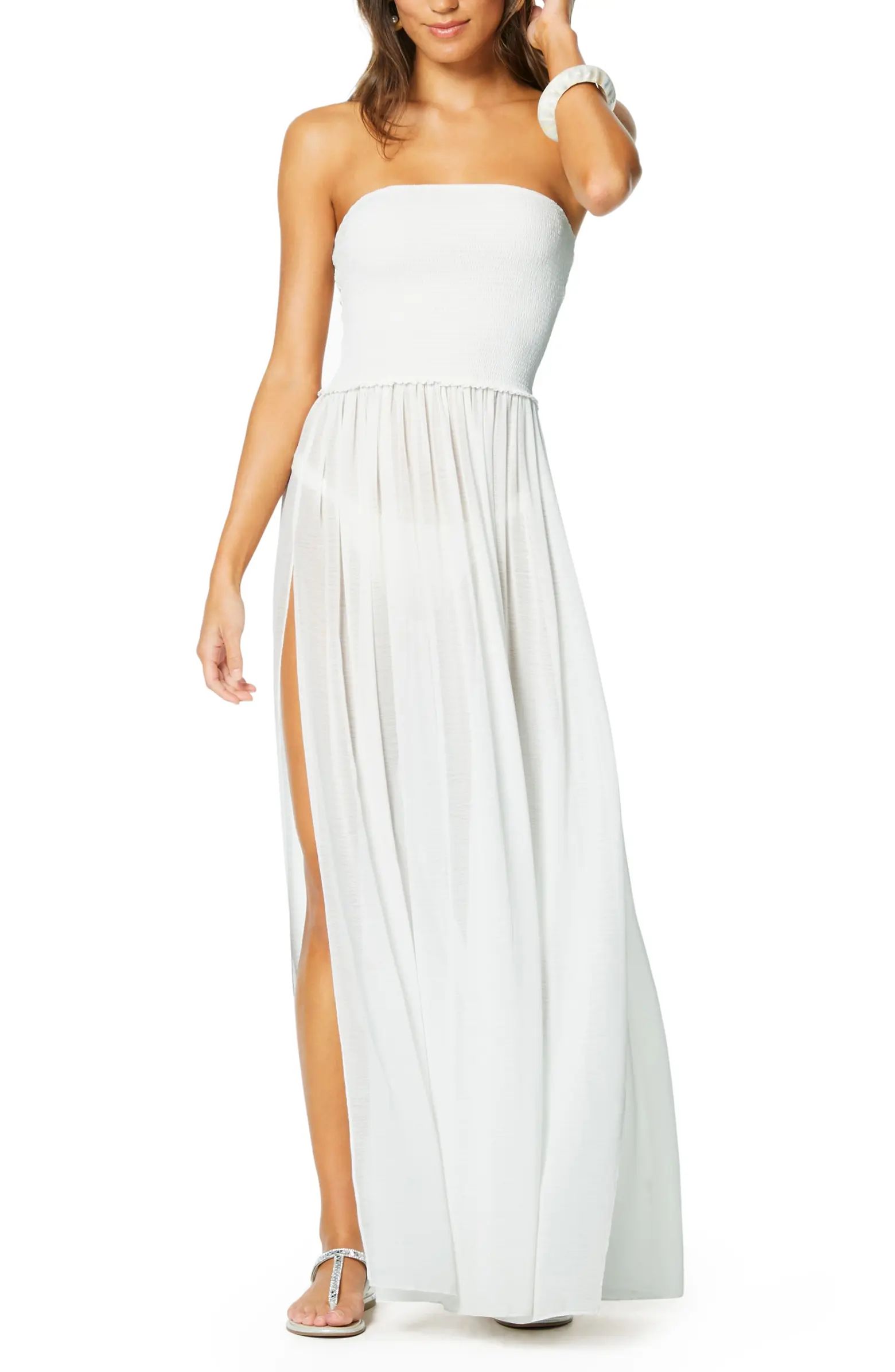 Ramy Brook Calista Strapless Georgette Cover-Up Dress | Nordstrom | Nordstrom