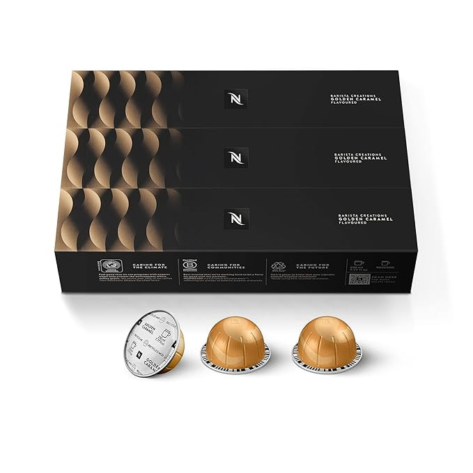 Amazon.com: Nespresso Capsules Vertuo, Golden Caramel, Medium Roast Coffee, 30 Count Coffee Pods,... | Amazon (US)