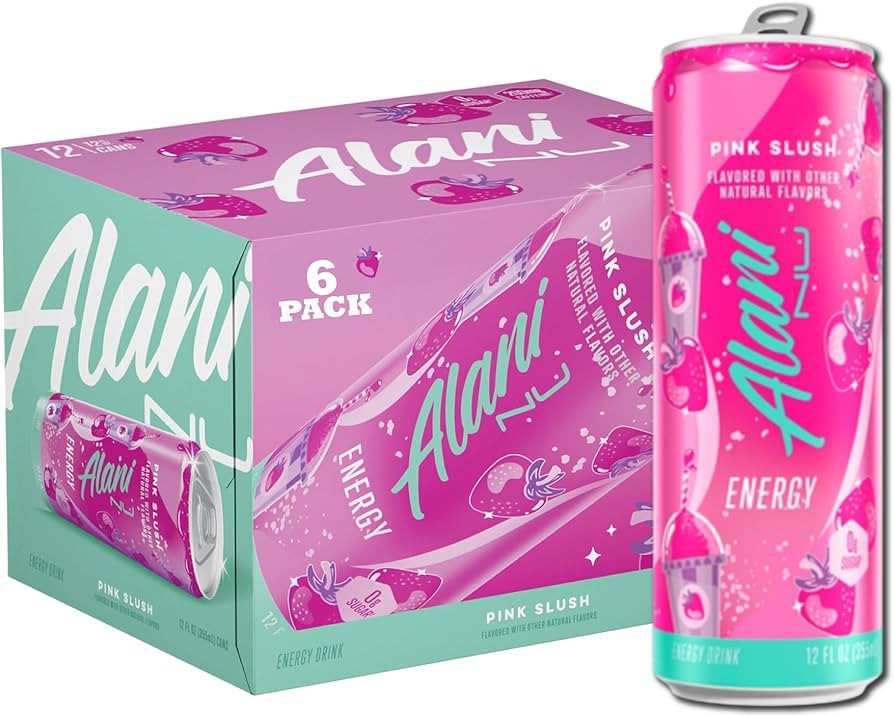 New Alani Pink Slush Energy Drink Low Calorie, Zero Suger Energy Boost Alani Drinks,12 Fl oz Cans... | Amazon (US)