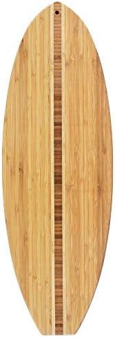 Totally Bamboo Surfboard Shaped Bamboo Wood Cutting Board and Charcuterie Serving Board, 23" x 7-... | Amazon (US)
