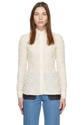 Victoria Beckham - 灰白色 70s 衬衫 | SSENSE