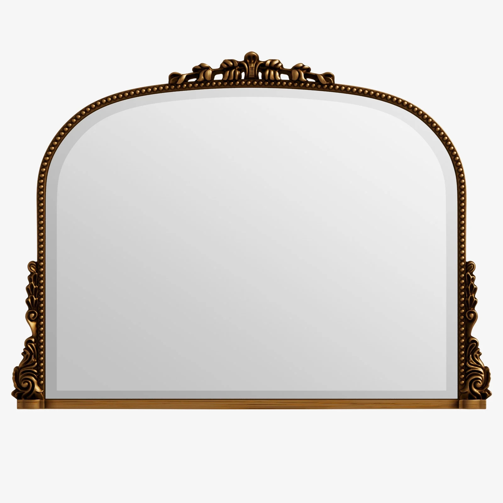 Easy4Home 36"x27" Vintage Mirror Arched Decorative Wall Mirror, Antique Gold | Walmart (US)