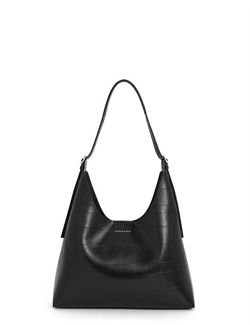 Charles & Keith Liv Croc-effect Hobo Bag | David Jones | David Jones (Australia & New Zealand)