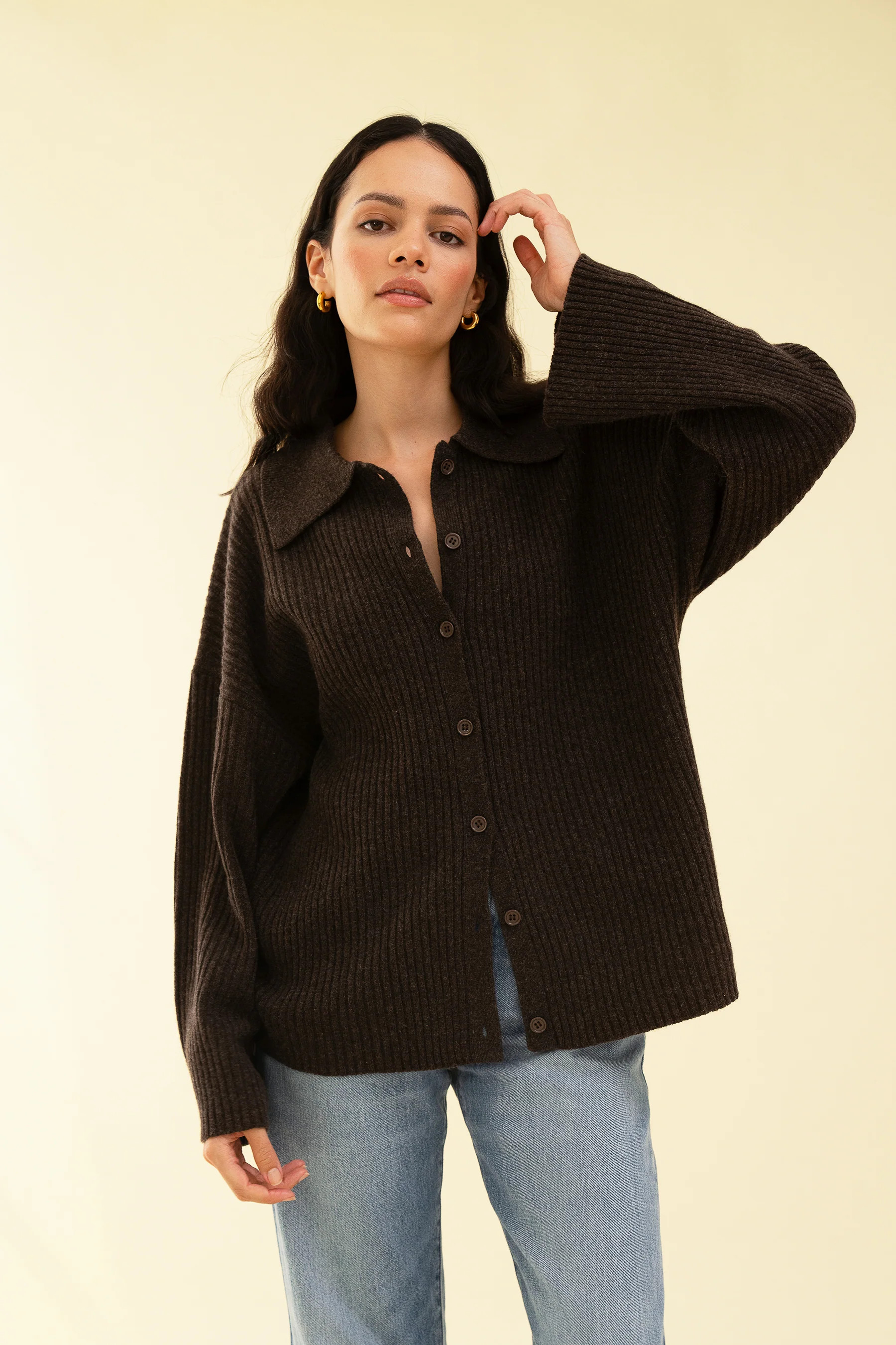 CLIO CARDIGAN - COFFEE | Sisterhood