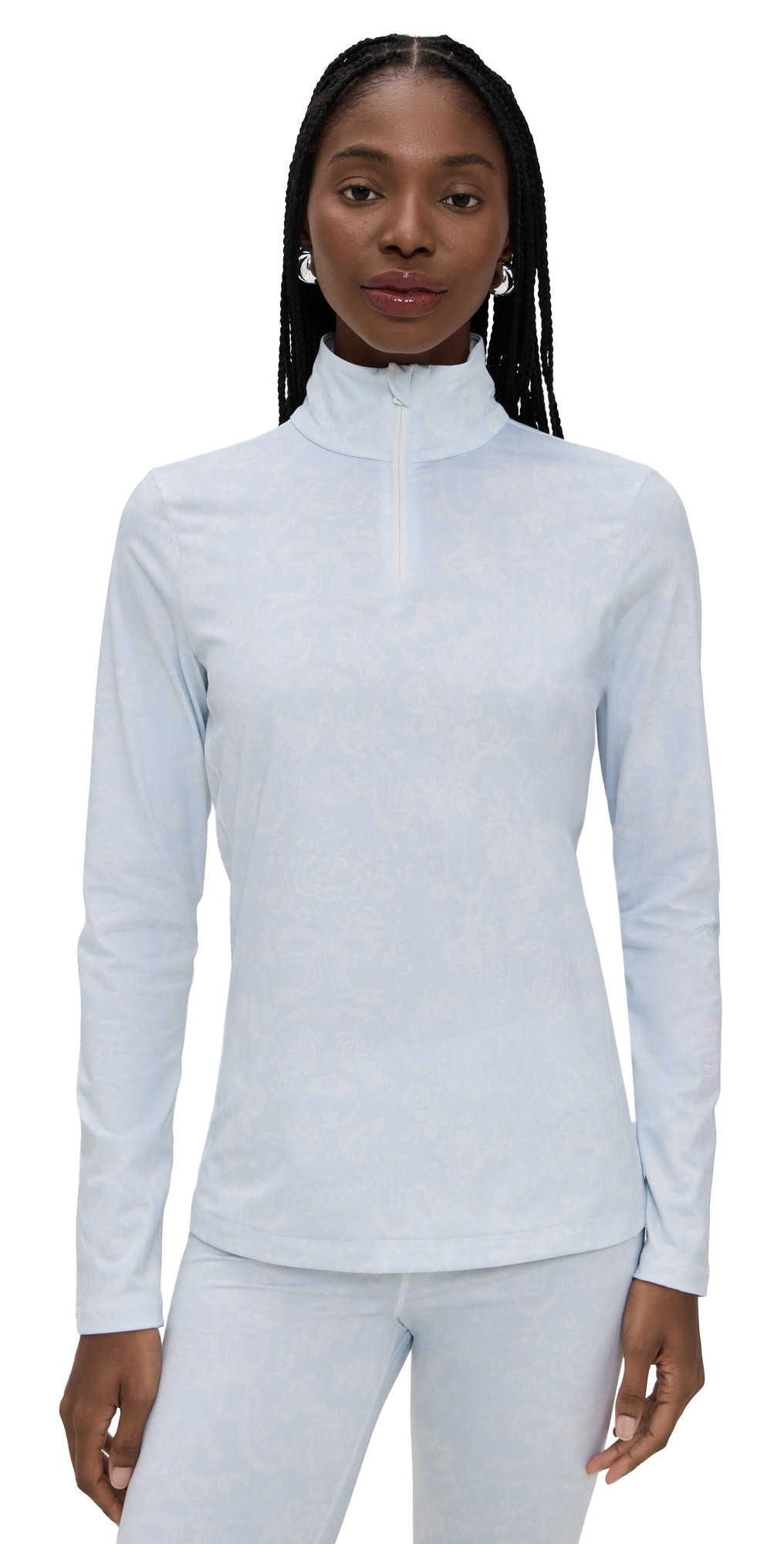 Bogner Fire+Ice Bogner Fire+Ice x LoveShackFancy Margo First Layer Top Alpine Blue XL | Shopbop