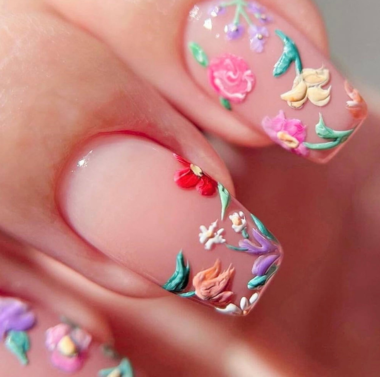Colorful floral press on nails with raised 3D details.
Looks like custom nail art without the salon price or time. Perfect for college girls and busy moms who want something fun and different.
#nails #floralnails #naildesign 

#LTKootd #LTKBeauty #LTKValentine