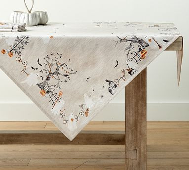 Scary Squad Organic Cotton Table Throw | Pottery Barn (US)