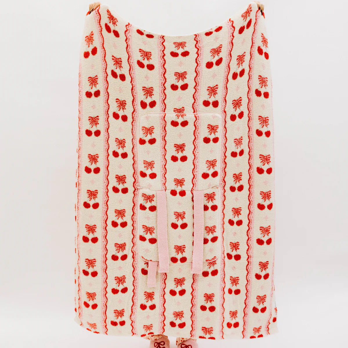 Cherry Bow Backpack and Wristlet Quillow (50×60) | Staykation