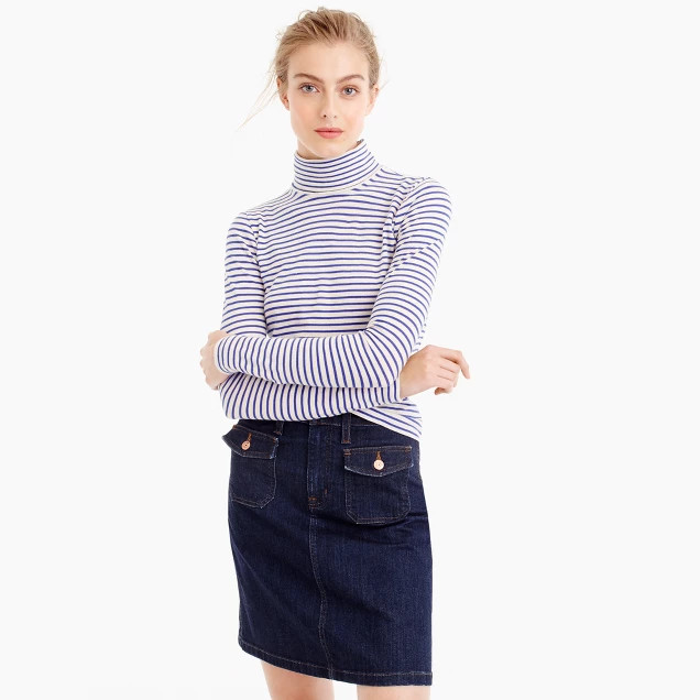 Tissue turtleneck T-shirt in stripe | J.Crew US