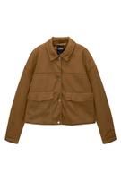 Faux suede jacket with pockets | PULL and BEAR UK