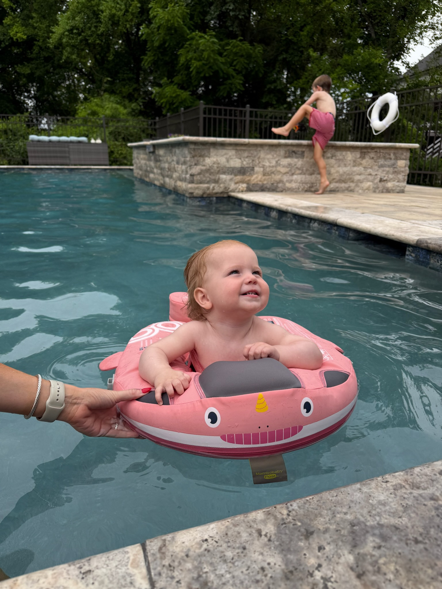 Baby girl loving her pink floatie🌸💗

This pool float works for ages 3-24 months and 13-40 lbs! All three of my babies have loved it! 

 #LTKmomlife #LTKBaby