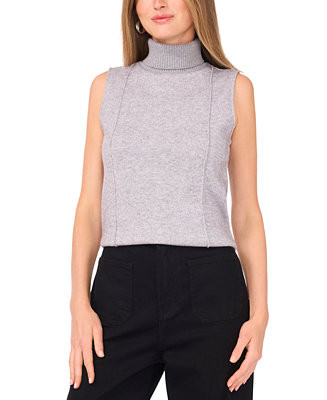 Women's Sleeveless Ribbed Turtleneck Sweater | Macy's